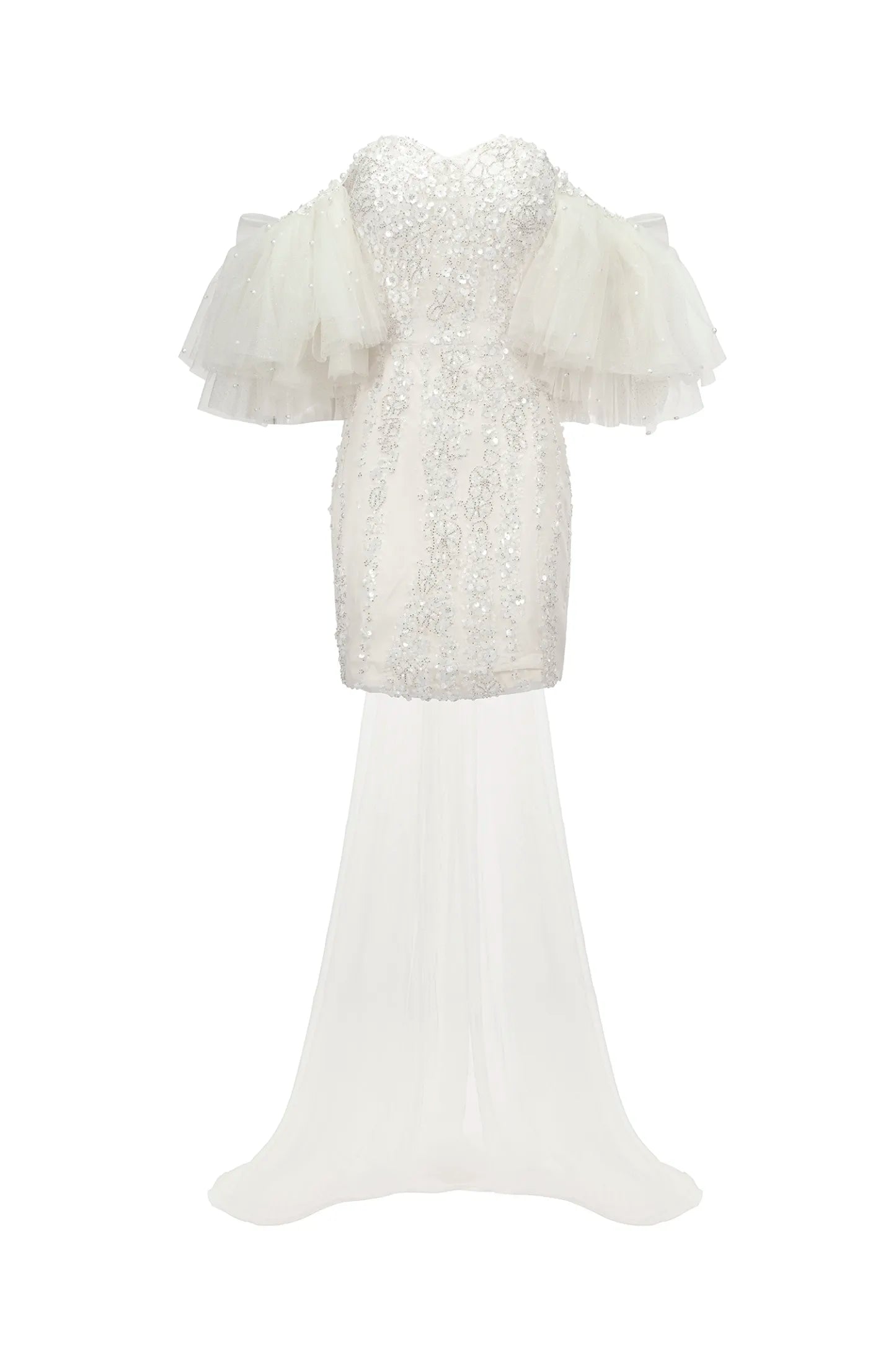 Emma Off-the-Shoulder Sequin Streaking Mini Dress