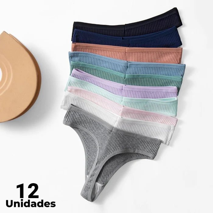 [PREÇO DE ATACADO] 12 Calcinhas Anti-Bacterianas Comfy - Frete GRÁTIS
