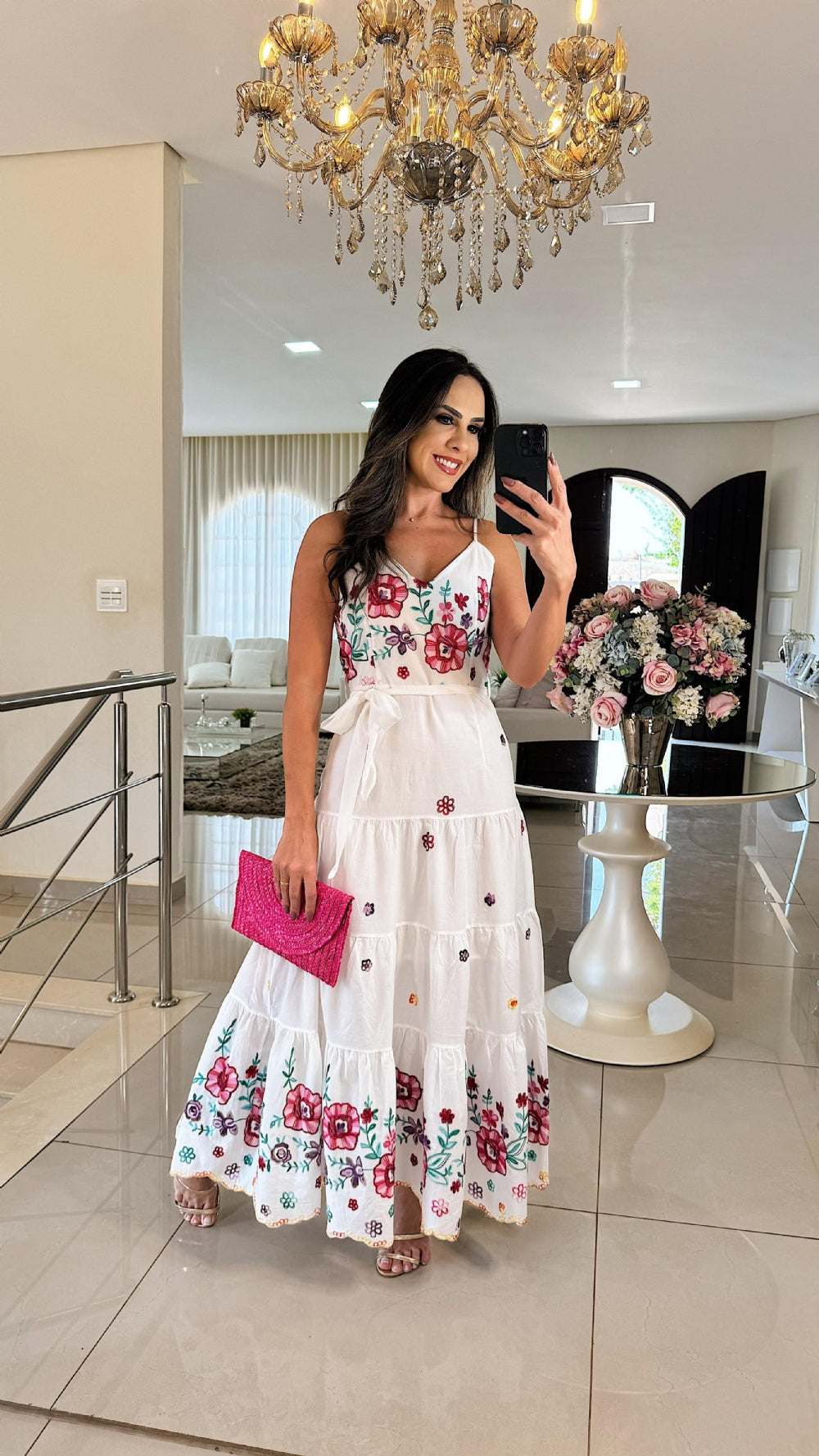 Vestido Flora – Romântico e Encantador em Algodão Premium