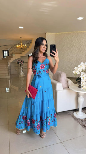 Vestido Flora – Romântico e Encantador em Algodão Premium