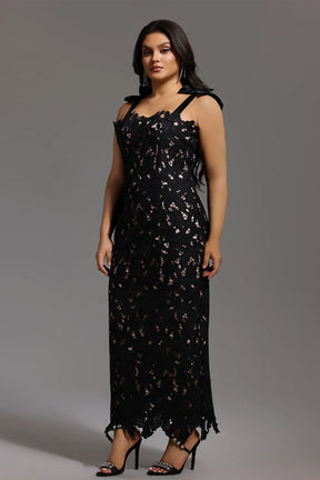 Lucretia Sleeveless Lace Bow Maxi Dress