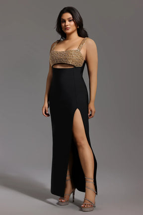 Katty High Slit Sleeveless Bandage Maxi Dress