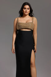 Katty High Slit Sleeveless Bandage Maxi Dress