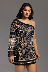 Daya One Shoulder Pearl Mini Dress