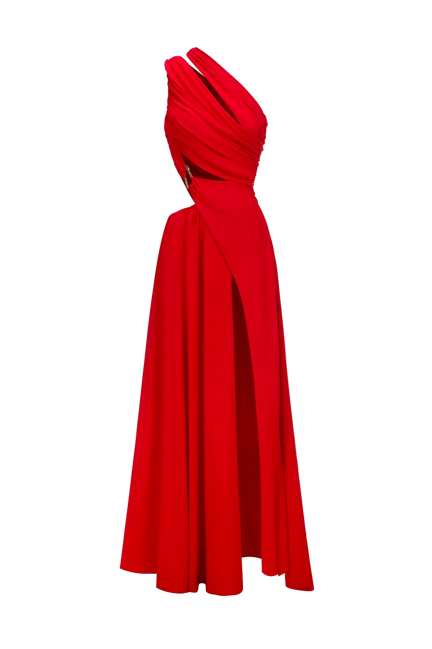 Xlyia High Slit Hollowed-out Maxi Dress