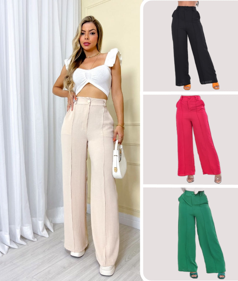 [PREÇO DE FÁBRICA] Calça Pantalona Yasmim - PAGUE 1 LEVE 2