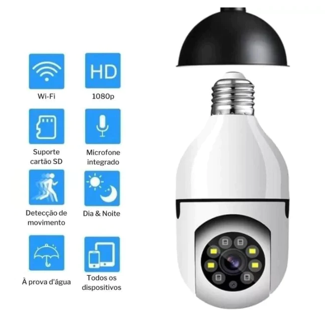 SecurityMax®  - Câmera Rotativa 360° Wifi - Frete Grátis