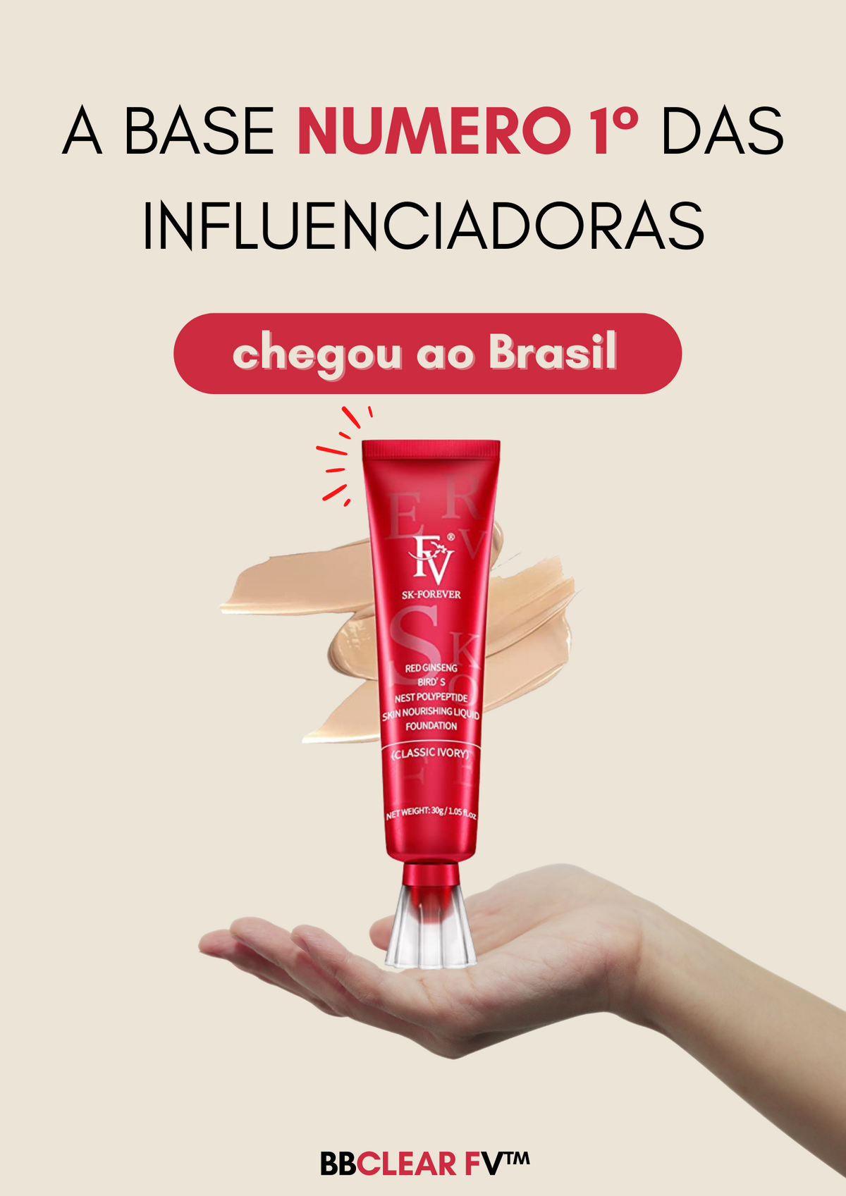 Base Coreana BBCLEAR FV™ - Frete Grátis