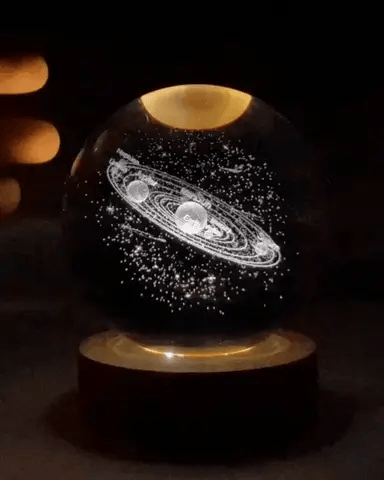 Kit c/ 4 Esferas Galaxy em Cristal - Frete GRÁTIS