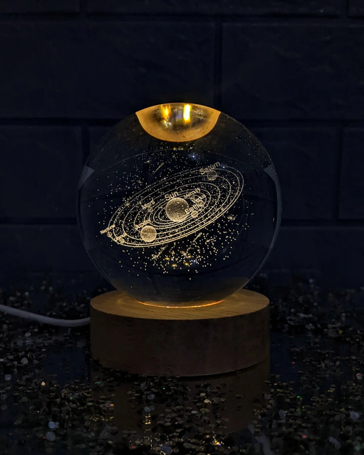 Kit c/ 4 Esferas Galaxy em Cristal - Frete GRÁTIS