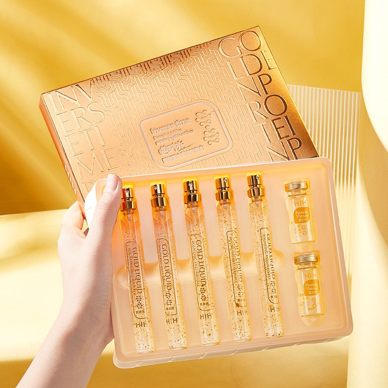 Kit Golden Up (40 fios de seda + 5 potes Serum 24k)